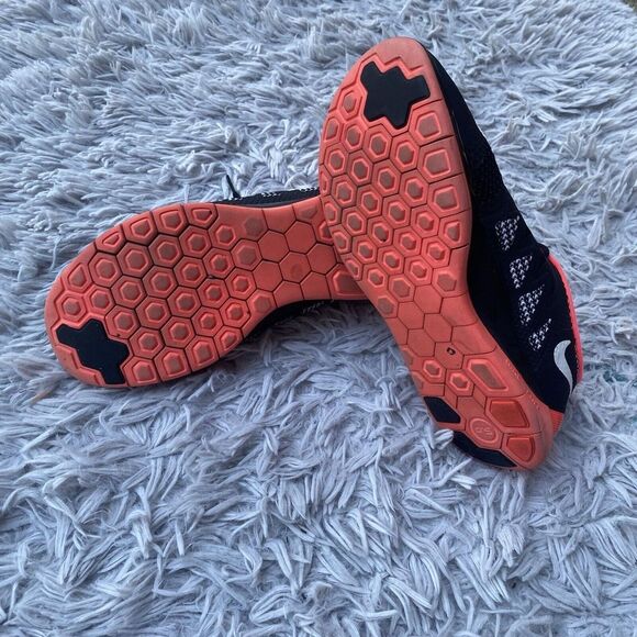 Nike 5.0 Black‎ Orange Size 7 Y Women’s Lace Up Athletic Shoes Pre Owned - Picture 9 of 16